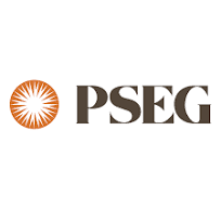 PSE&G logo with an orange sunburst next to the company name in brown letters.
